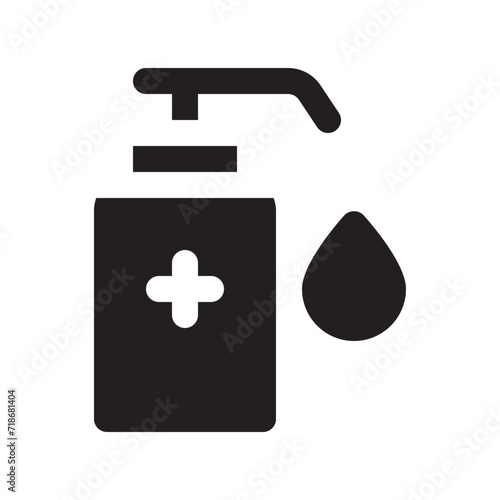 hand sanitizer glyph icon