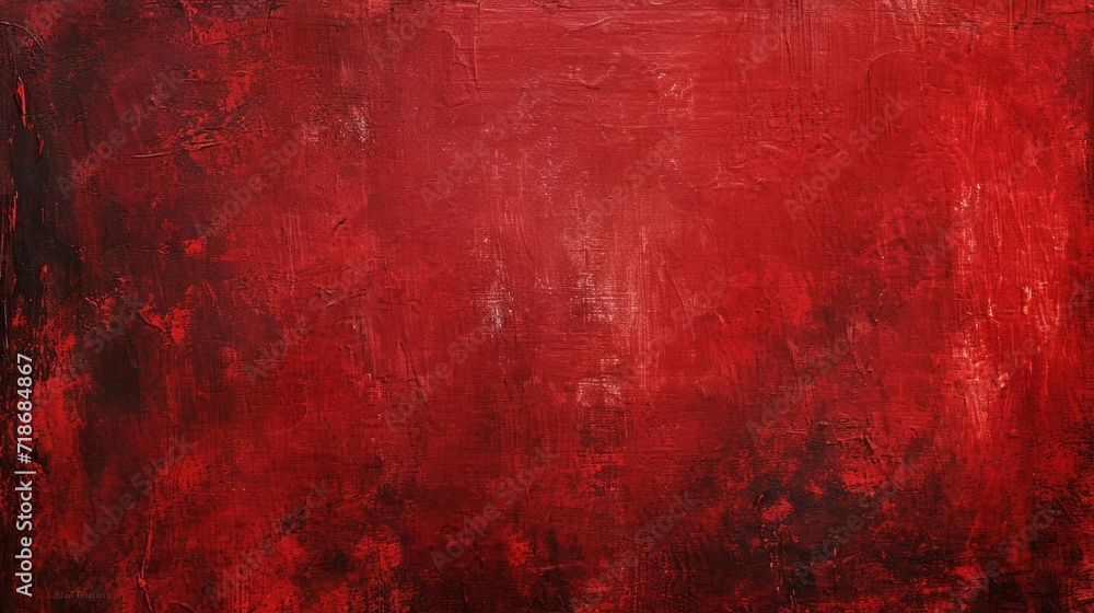 Obraz premium Red texture of oil paint strokes on canvas. Rough, brutal strokes. Artistic background
