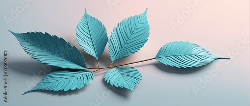 digital art representation of winter leaf patterns on a minimal background