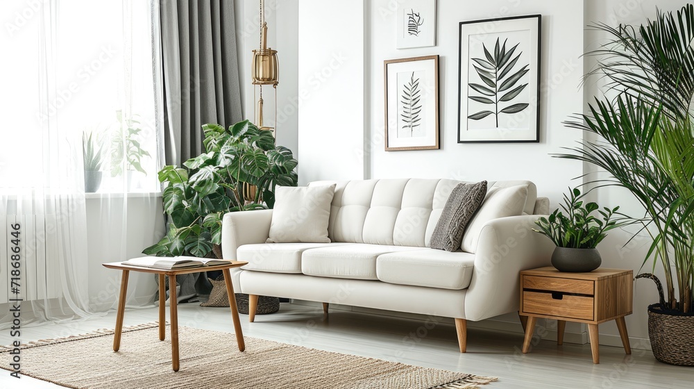 Fototapeta premium Sofa. Interior of modern sofa minimal design