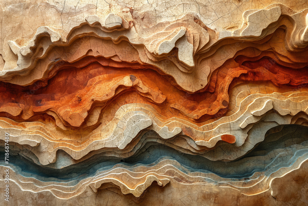 geological layers - obrazy, fototapety, plakaty 