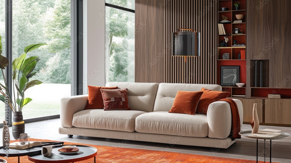Sofa. Interior of modern sofa minimal design Sofa. Interior of modern sofa minimal design