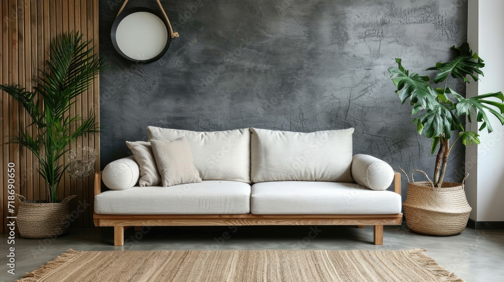 Fototapeta premium Sofa. Interior of modern sofa minimal design