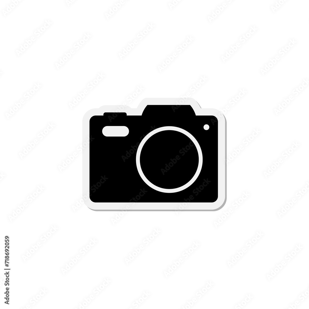 Photo camera icon isolated on transparent background