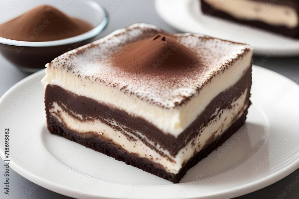 A slice of classic tiramisu A slice of classic tiramisu