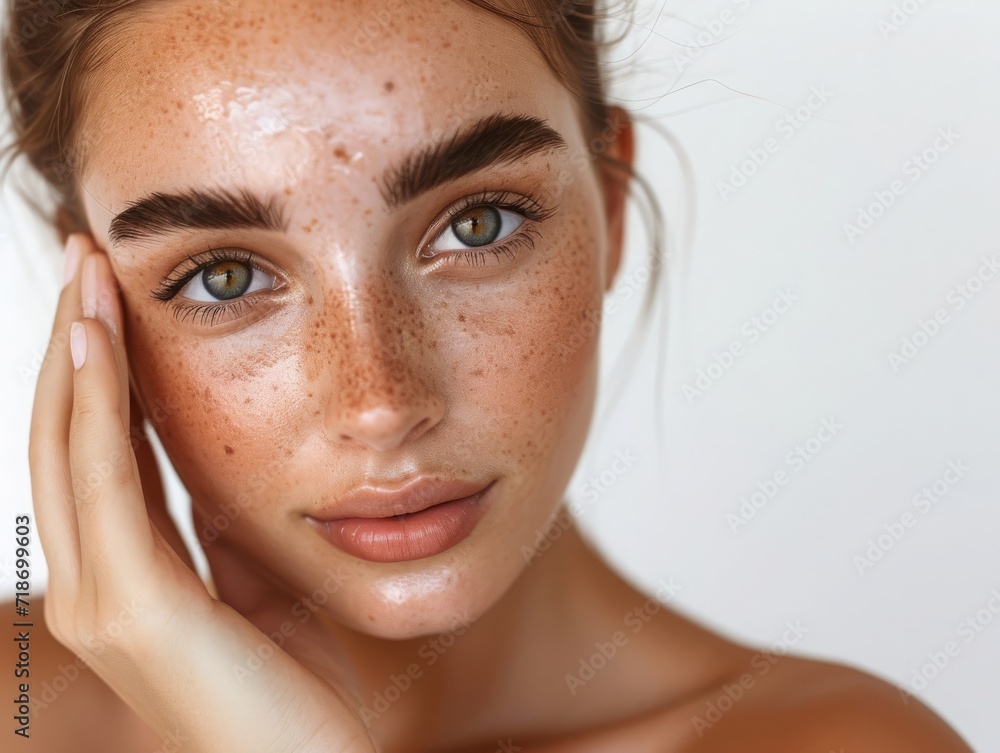 Portrait of Woman With Freckled Hair and Skin Portrait of Woman With Freckled Hair and Skin
