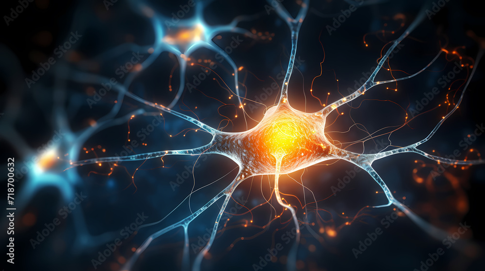 Nervous system, brain central nervous cells, neuroscience background Nervous system, brain central nervous cells, neuroscience background