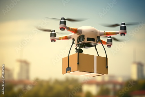 Technology drone firmware, enabling green mobility in drone transport. Eco friendly drone delivery solutions enable shipping experience. Door to door delivery smart tech remote piloting parcel drones.