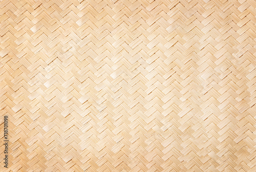 close up woven bamboo wall pattern background