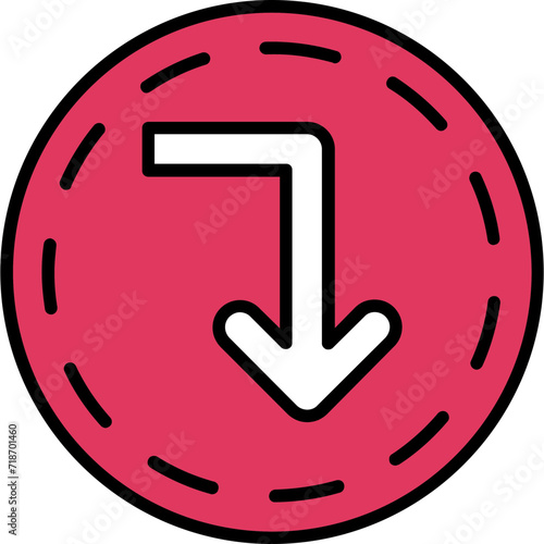 Turn Down Icon