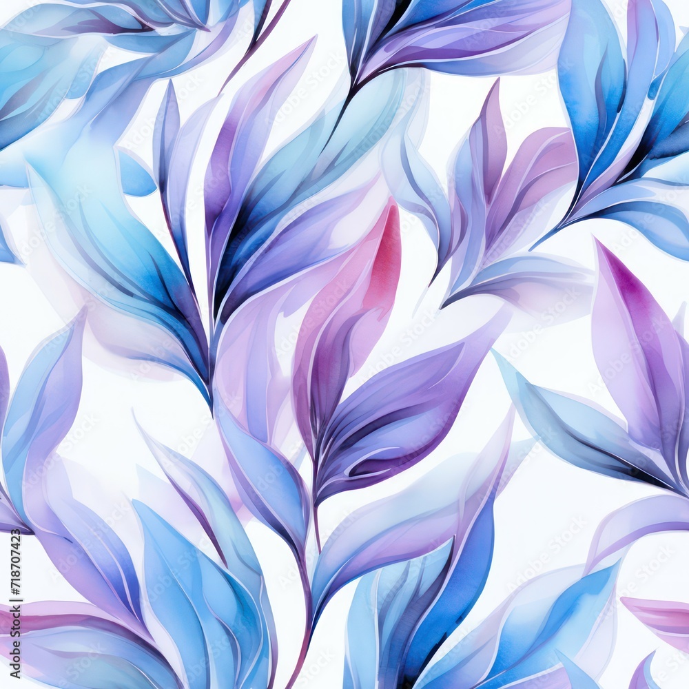 Seamless decorative abstract leaves pattern background Seamless decorative abstract leaves pattern background