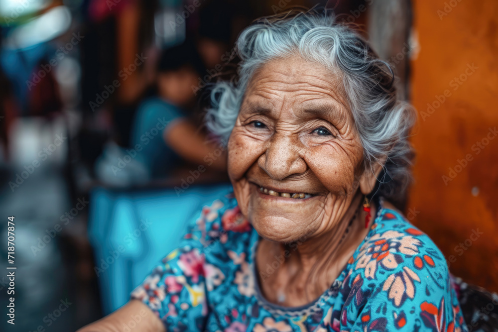 Portrait of an old woman in the old town of Chiang Mai, Thailand. Portrait of an old woman in the old town of Chiang Mai, Thailand.