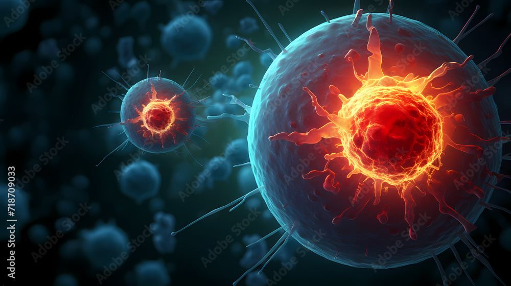 Cell background, virus cells, medical research background Cell background, virus cells, medical research background
