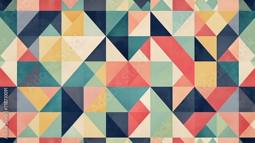 Seamless pastel background with triangles