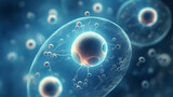 Cell background, virus cells, medical research background