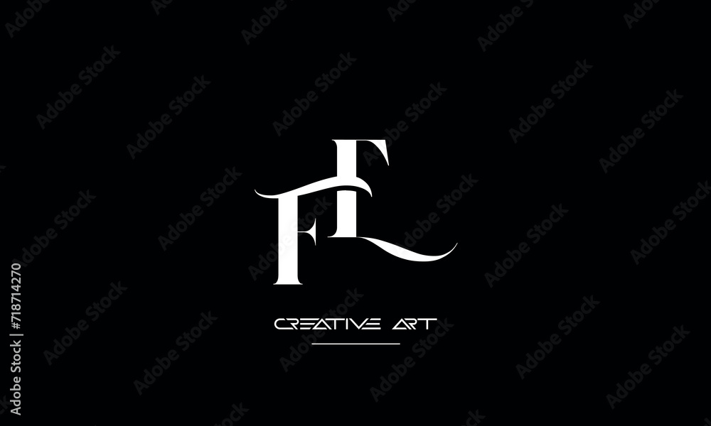 EF, FE, E, F abstract letters logo monogram EF, FE, E, F abstract letters logo monogram