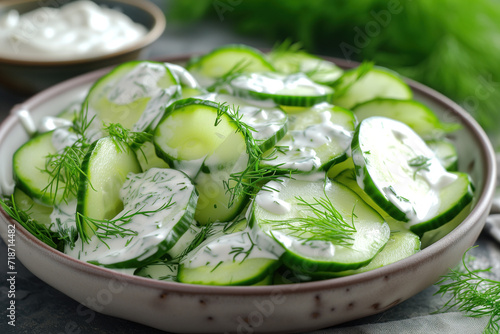 Fresh cucumber dill salad