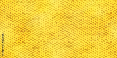Sunny yellow pique fabric in a seamless grunge pattern. Vector background with fabric texture for sport style t-shirts and waffle towels.