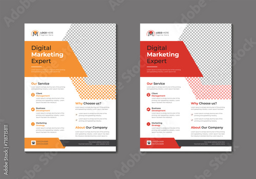 ector digital marketing agency and corporate business flyer template