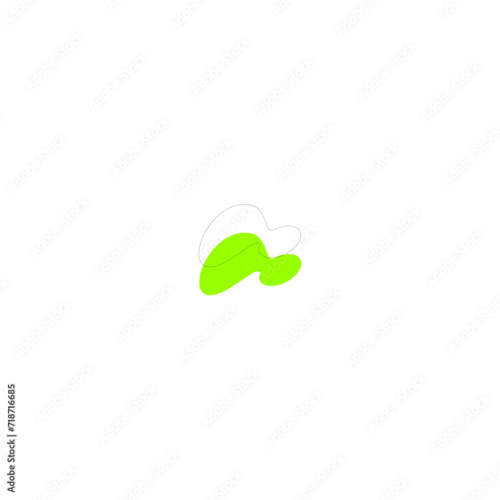 Obraz premium blob of green slime with shadow green