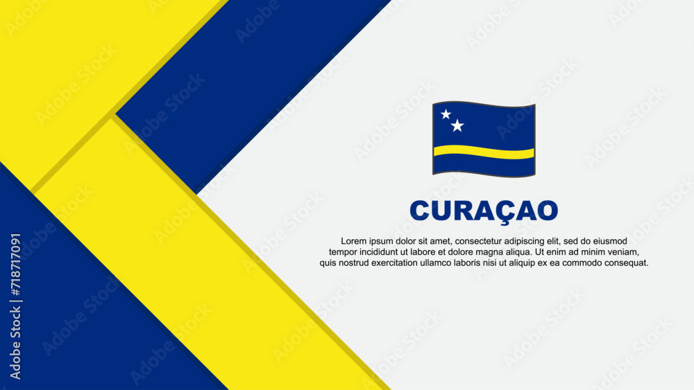 Curacao Flag Abstract Background Design Template. Curacao Independence Day Banner Cartoon Vector Illustration. Curacao Illustration Curacao Flag Abstract Background Design Template. Curacao Independence Day Banner Cartoon Vector Illustration. Curacao Illustration
