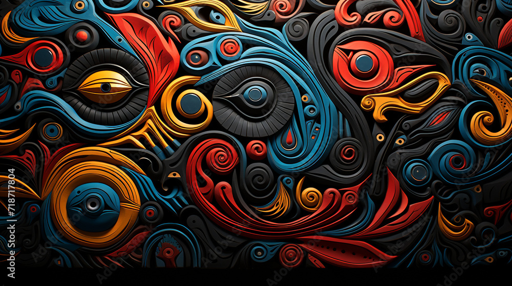 Fototapeta premium background Tribal Patterns in Art and Textiles