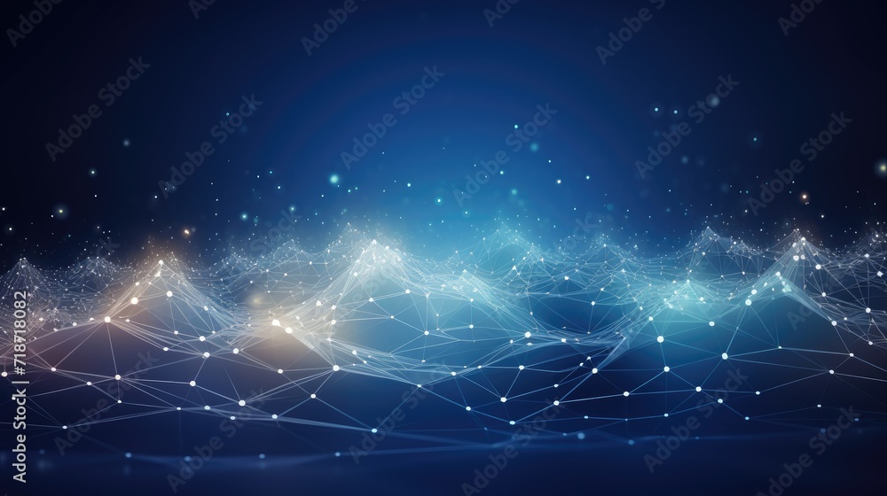 Fototapeta premium Abstract network connection background. Generative AI