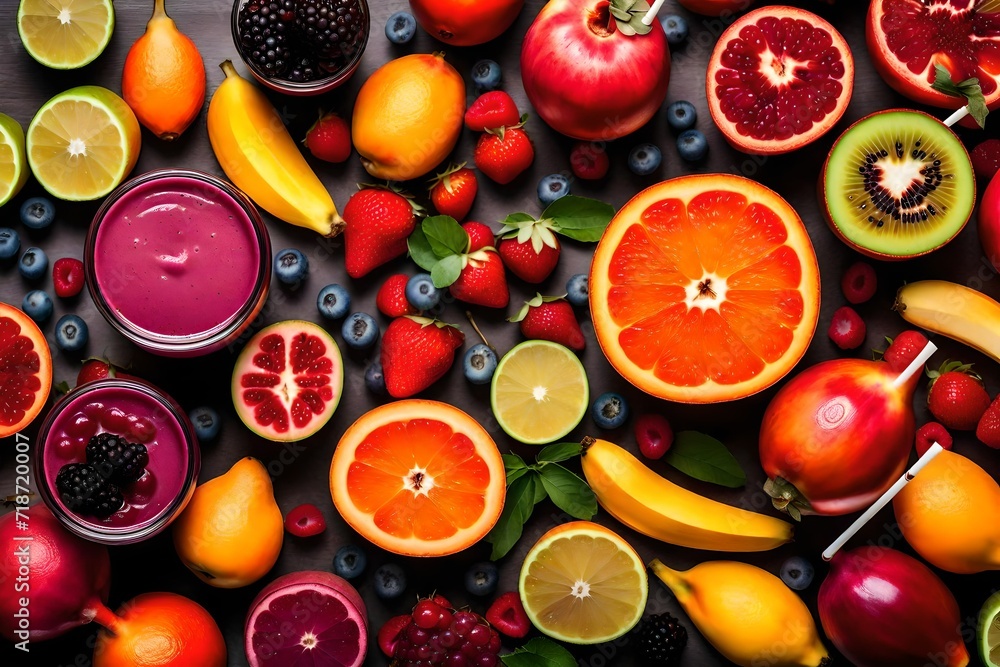 the richness of colors and textures in the fruits, creating a super realistic depiction that tempts the senses with its freshness and inviting presentation. the richness of colors and textures in the fruits, creating a super realistic depiction that tempts the senses with its freshness and inviting presentation.