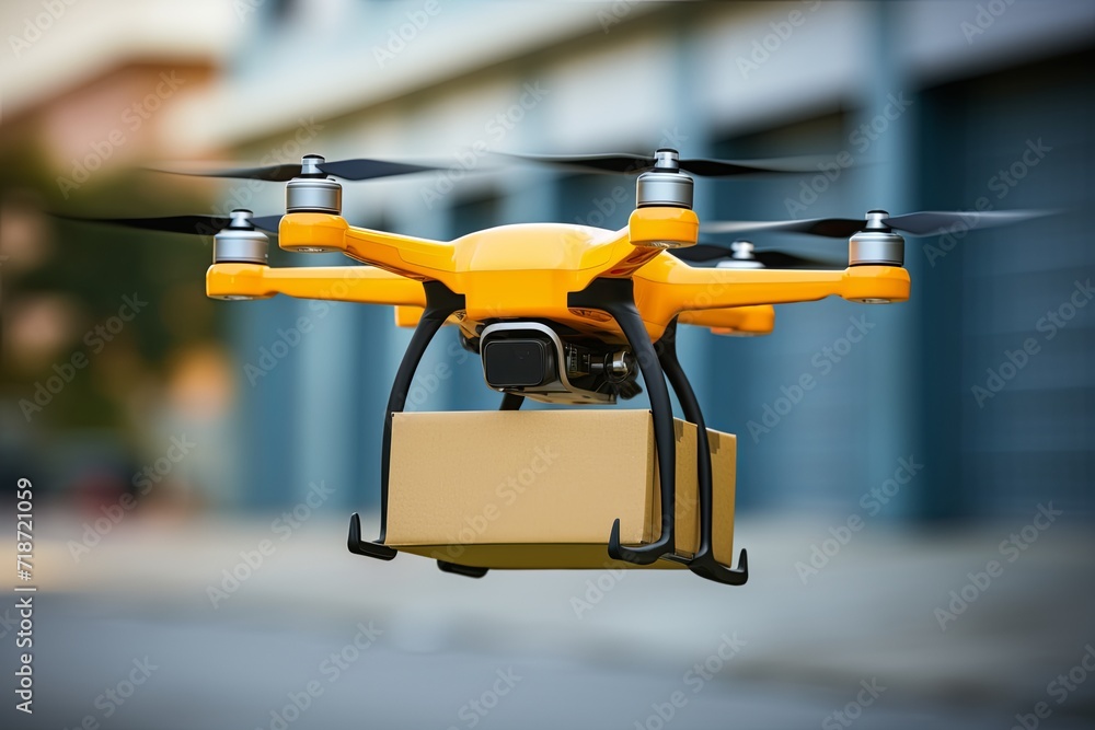 Dropshipping autonomous drone technology efficient parcel services. Aerial delivery, package shipping drones, last mile delivery phase, swift and reliable air shippment postal box freight logistics Dropshipping autonomous drone technology efficient parcel services. Aerial delivery, package shipping drones, last mile delivery phase, swift and reliable air shippment postal box freight logistics
