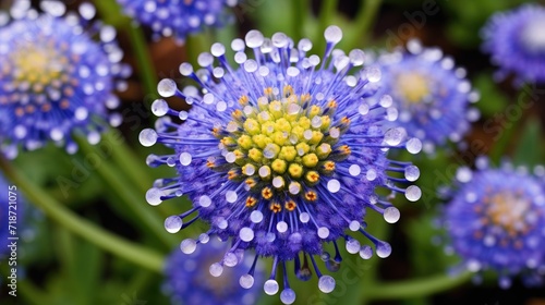 Globe daisy flower.. Generative AI photo