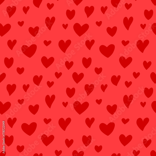 doodle heart pattern, for wrapping paper, gift paper, seamless pattern