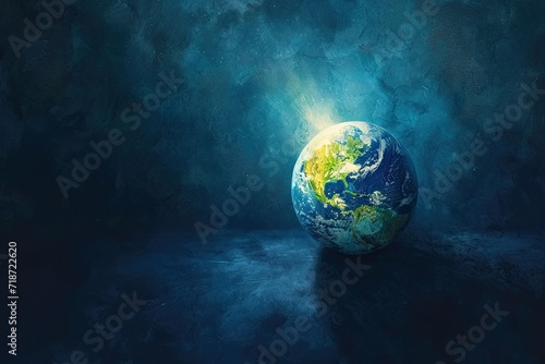 Radiant Earth in Cosmic Blue