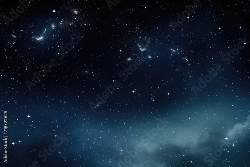 Starry Universe Panorama with Nebula and Galaxy