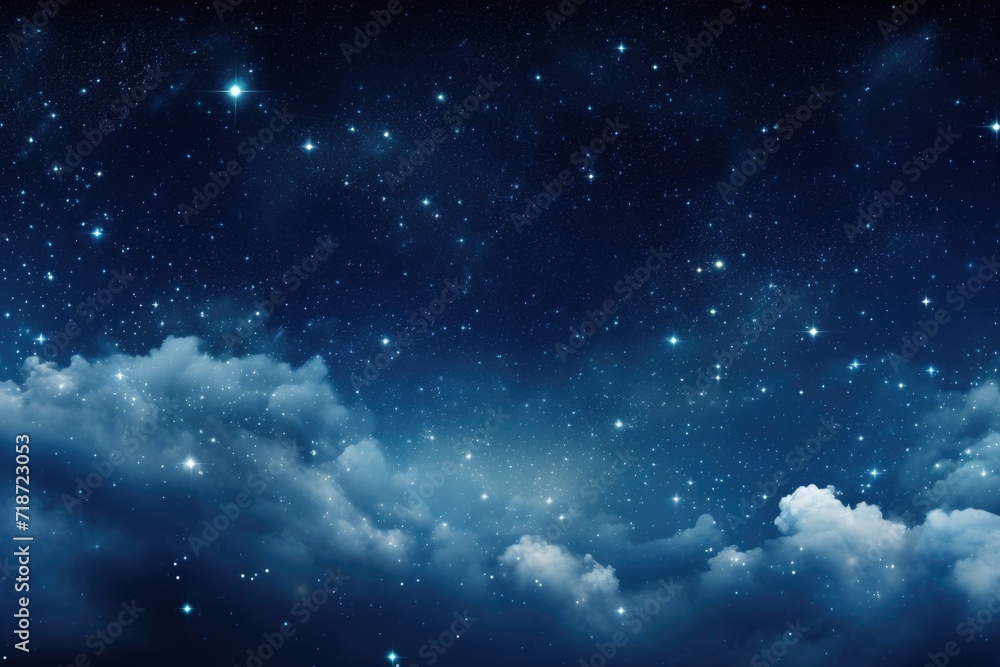 Night sky with clouds and stars.