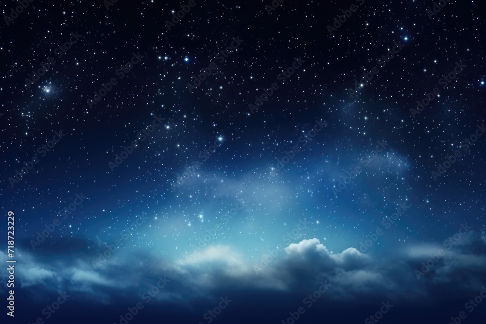 Night sky with clouds and stars. Night sky with clouds and stars.
