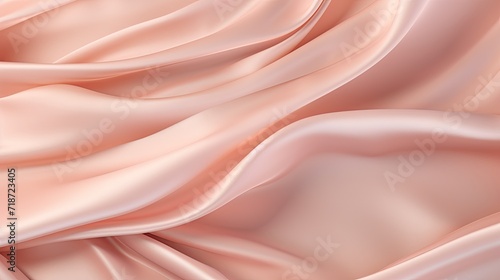Peach pink silk satin background. Generative AI