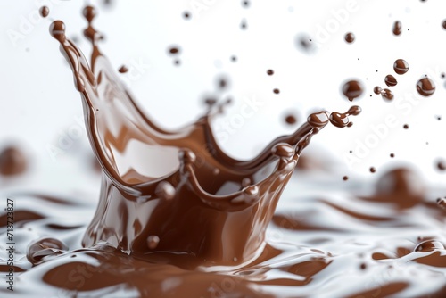 splashes of chocolate with milk. The concept of sweets