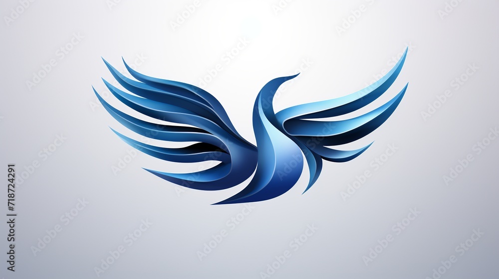 Abstract Bird . Creative Dove Logotype business technology icon concept symbol.