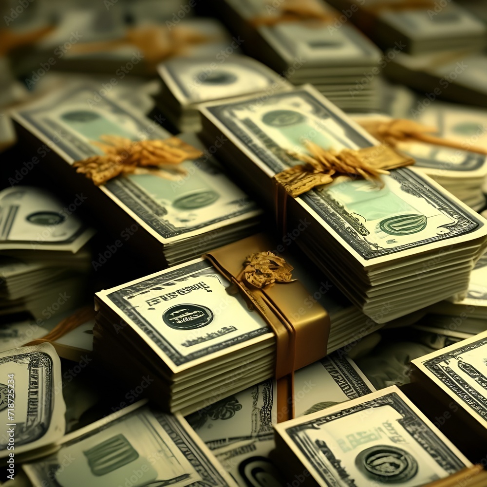 Naklejka premium stack of money