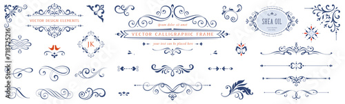 Collection of luxury frames, borders and corners with ornate swirls. Good for greeting cards, wedding invitations, restaurant menu, royal certificates and graphic design.