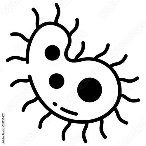 Viruses glyph and line vector illustration