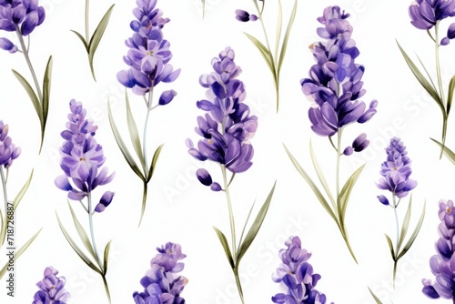watercolor background of colorful lavender flowers