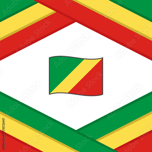 Free Download Republic Of The Congo Flag Abstract Background Design Template. Republic Of The Congo Independence Day Banner Social Media Post. Republic Of The Congo Template - GFXLoad