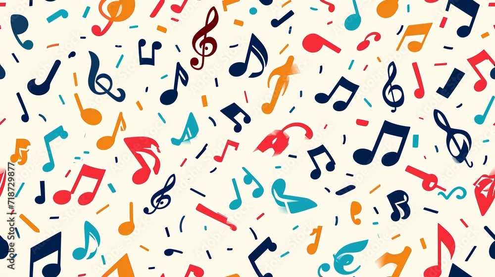 Seamless pattern with musical notes Seamless pattern with musical notes