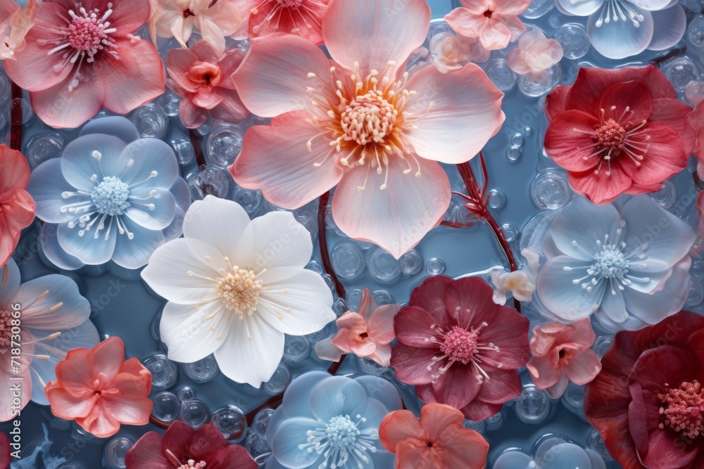 Cheerful Mixed Flowers in Water Cheerful Mixed Flowers in Water