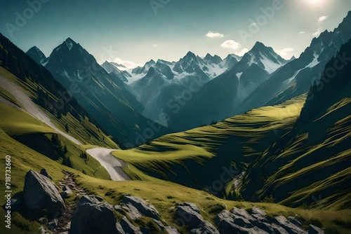 Mountains landscape in Vorarlberg