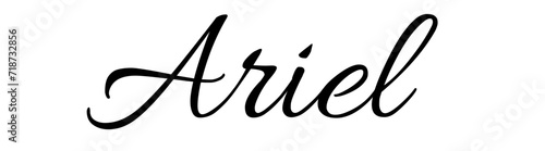 Ariel - black color - name - ideal for websites, emails, presentations, greetings, banners, cards, books, t-shirt, sweatshirt, prints, cricut, silhouette, 