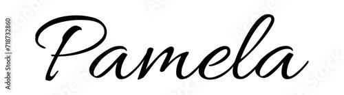 Pamela - black color - name - ideal for websites, emails, presentations, greetings, banners, cards, books, t-shirt, sweatshirt, prints, cricut, silhouette,	