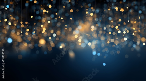 Festive decorative glitter lights background banner. Colorful abstract background with glitter