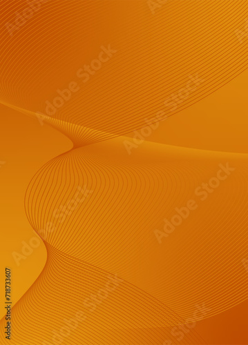 Abstract background vector orange with dynamic waves for wedding design. Futuristic backdrop with network wavy lines. Premium template with stripes and gradient mesh for banner or poster